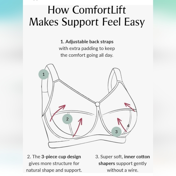 Glamorise Women's Full Figure Plus Size Comfortlift Support Bra #1103 44C, 46H - Picture 5 of 16